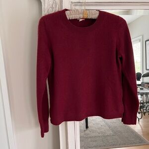 J. Crew Deep Berry Crewneck Sweater